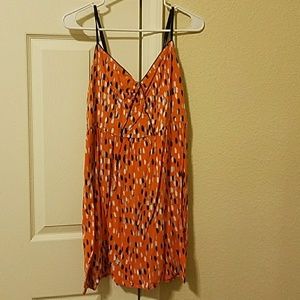 Adorable bright orange mini sundress